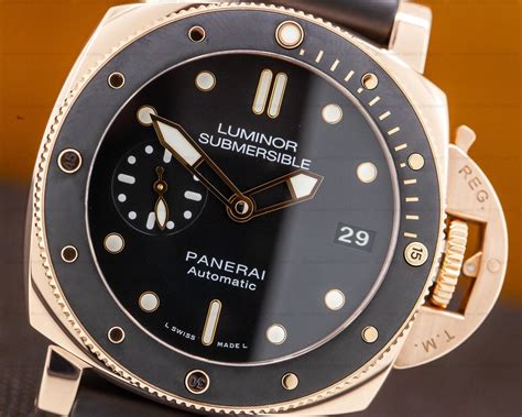 prix panerai submersible|Panerai submersible 42mm rose gold.